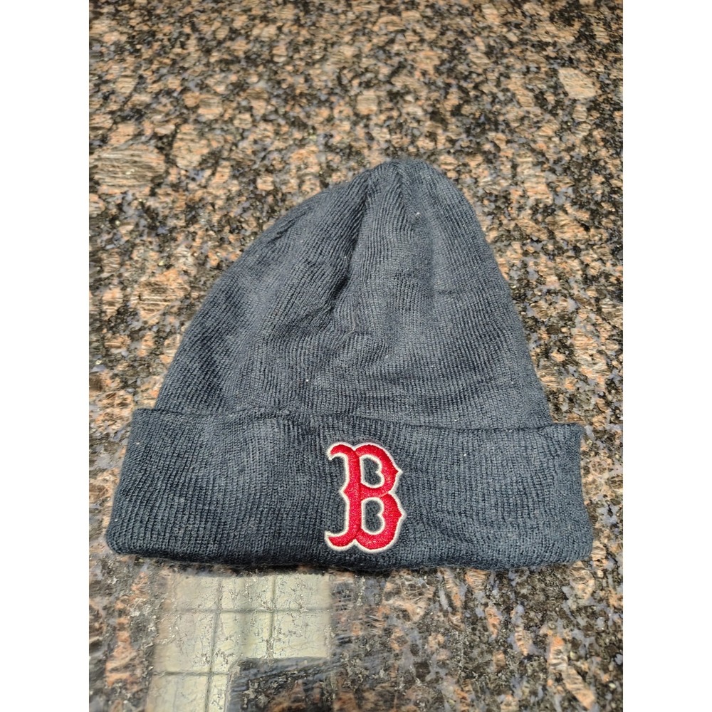 BOSTON RED SOX‎ Beanie Hat Sewn MLB Logo VTG OSFA  Knit Warm